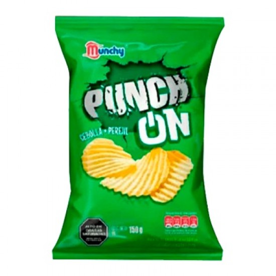 PAPAS PUNCH ON MUNCHY 150GR  CEBOLLA Y PEREJIL