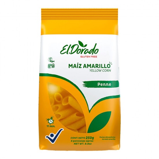 PASTA DE MAIZ EL DORADO 250GR PENNE S/G