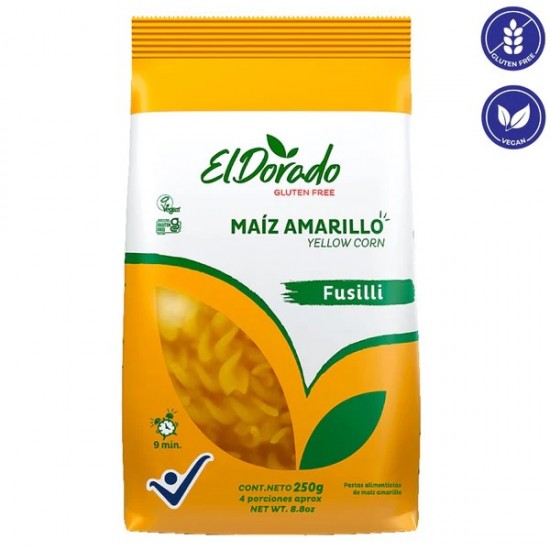 PASTA DE MAIZ EL DORADO 250GR FUSILLI S/G