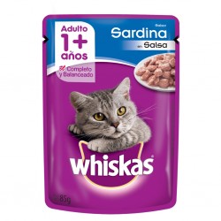 Comida Humeda Whiskas 85gr Sardina Adulto