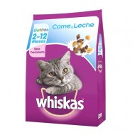 ALIMENTO P/GATOS WHISKAS 1KG CARNE/LECHE