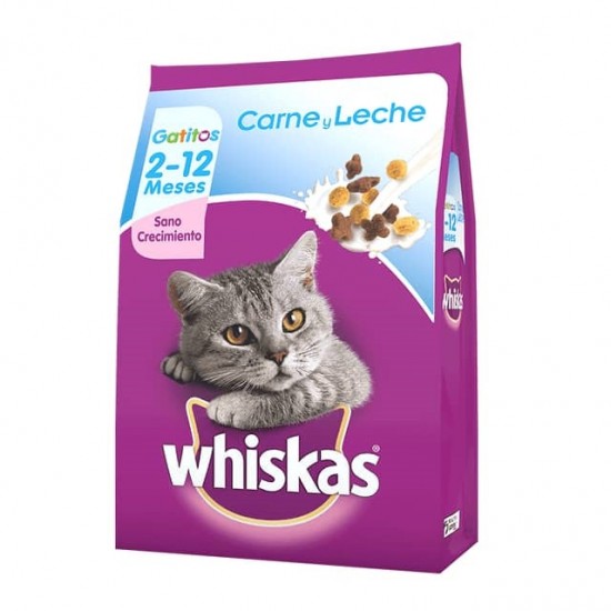 ALIMENTO P/GATOS WHISKAS 1KG CARNE/LECHE