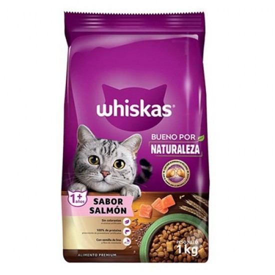 ALIMENTO P/GATOS WHISKAS 1KG SALMON