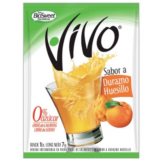 BEBIDA EN POLVO VIVO 7GR DURAZNO LIGHT