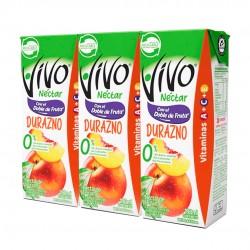 Nectar Vivo 190ml Durazno Sin Azucar Tripack