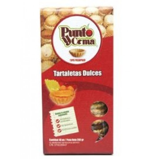TARTALETAS PUNTO Y COMA 200GR DULCES