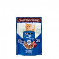 ALIMENTO P/GATO CAT CHOW 85GR ADULTO CARNE ESTERIL