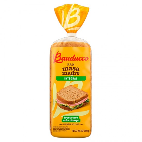 PAN SANDWICH BAUDUCCO 390GR INTEGRAL MASA MADRE