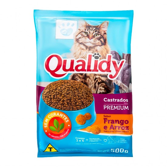 ALIMENTO P/GATO QUALIDY 500GR CARNE Y POLLO