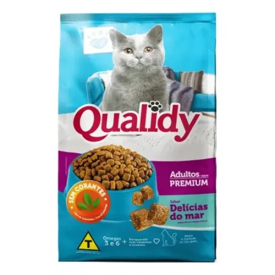 ALIMENTO P/GATO QUALIDY 1KG DELICIAS DEL MAR ADULTO