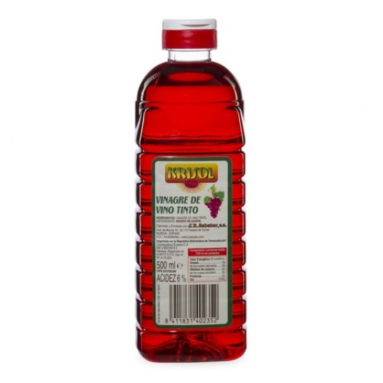 VINAGRE KRISOL 500ML VINO TINTO