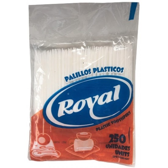 PALILLOS PLASTICOS ROYAL 250UNID