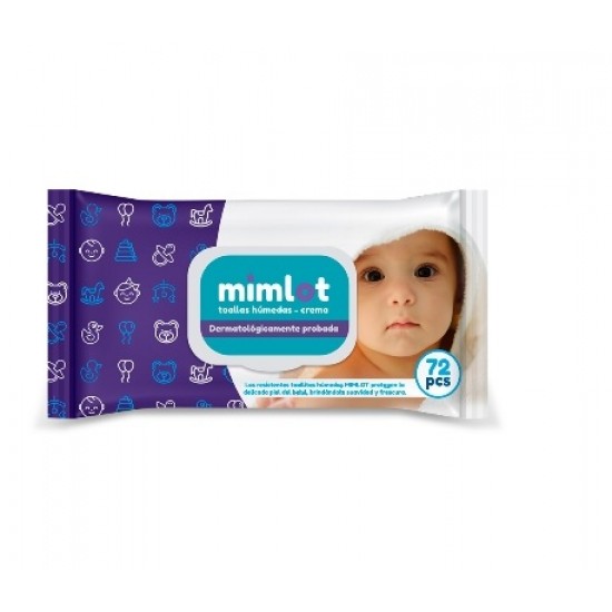 TOALLAS HUMEDAS MIMLOT X72UND CREMA
