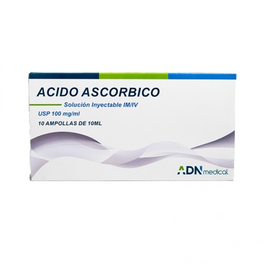 ACIDO ASCORBICO 10ML X 1 FRASCO I.M I.V ADN MEDICAL