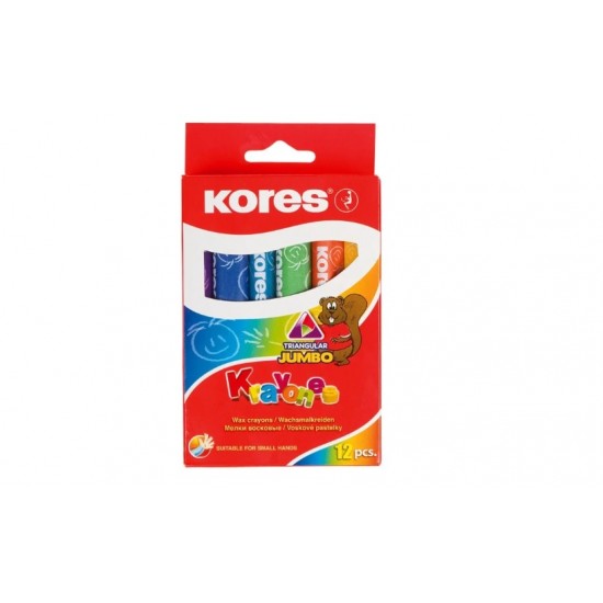 CREYONES KORES 12UND CERA TRIANGULAR JUMBO