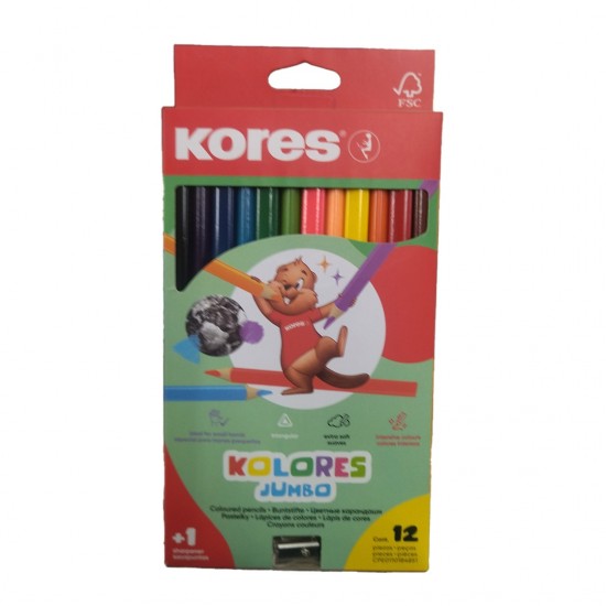 CREYONES KORES 12UND TRIANG JUMBO SACAPUNTAS
